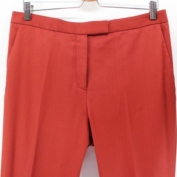 T Alexander Wang Pants High Rise Burnt Orange Tapered Ankle Trousers w/Pockets - Picture 3 of 11
